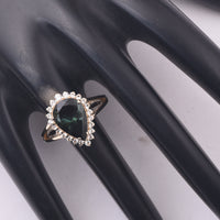 4.24 Ct Pear Tourmaline 9K Gold Ring
