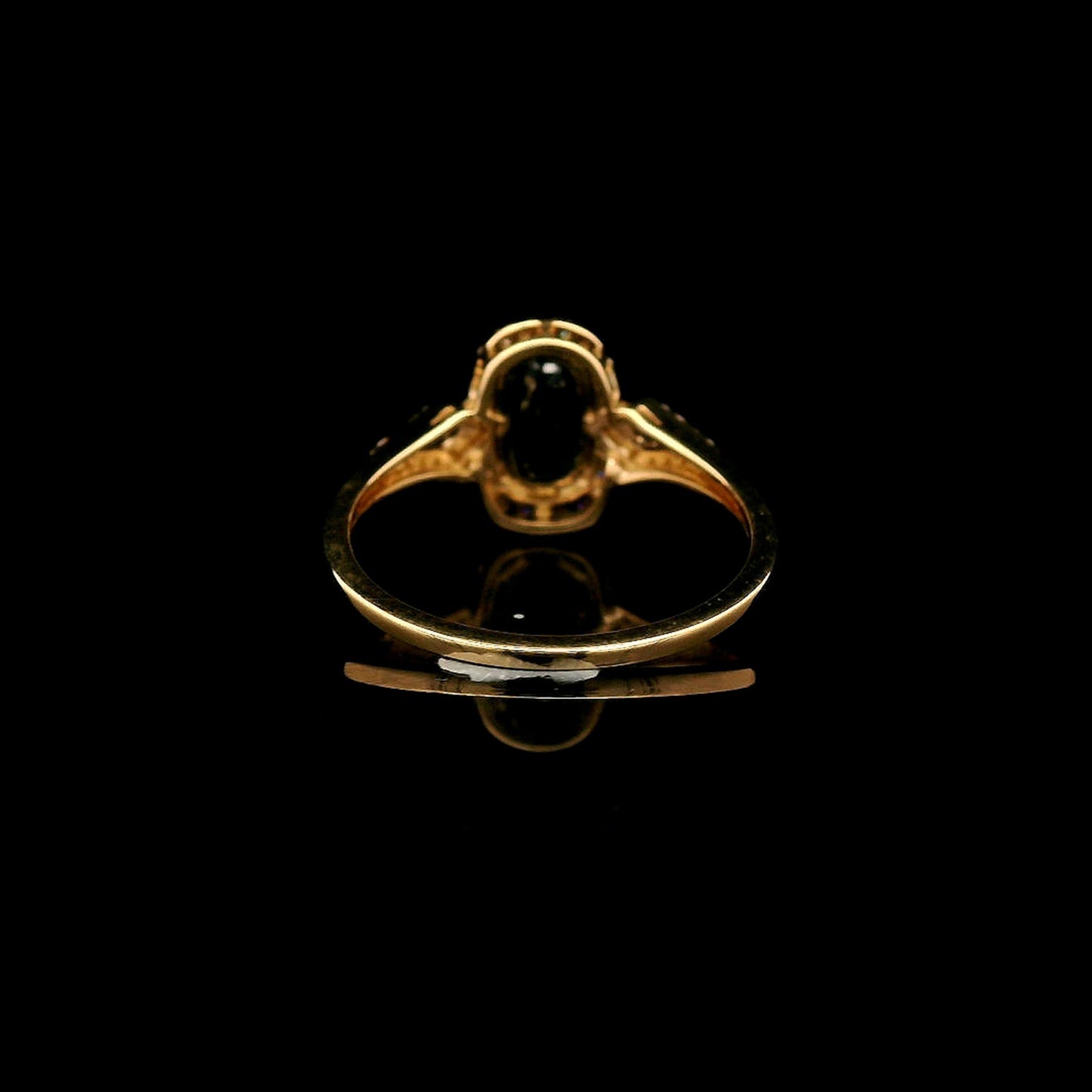 1.22 Ct Cushion Mixed Cut Natural Sapphire 14K Gold Ring