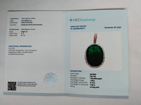 4.62 Ct Oval Mixed Cut Natural Emerald 14K Gold Pendant