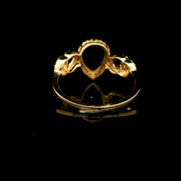 1.53 Ct Pear Mixed Cut Lab Grown Sapphire 14K Gold Ring