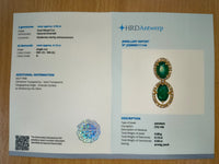 1.07 Ct Oval Mixed Cut Natural Emerald 14K Gold Pendant