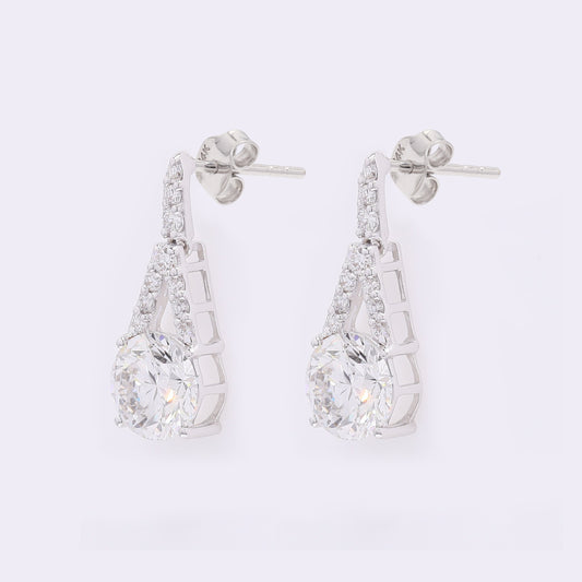 3.22 Carats Lab Grown Diamond 14K Gold Earrings