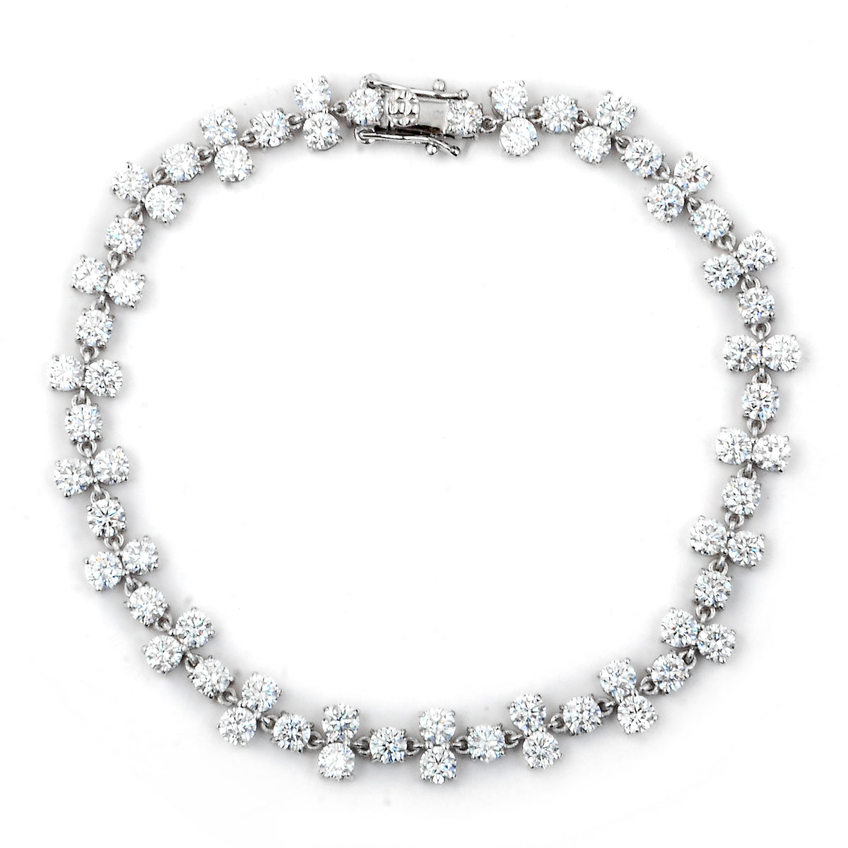 6.86 Carats Lab Grown Diamond 14K Gold Bracelet