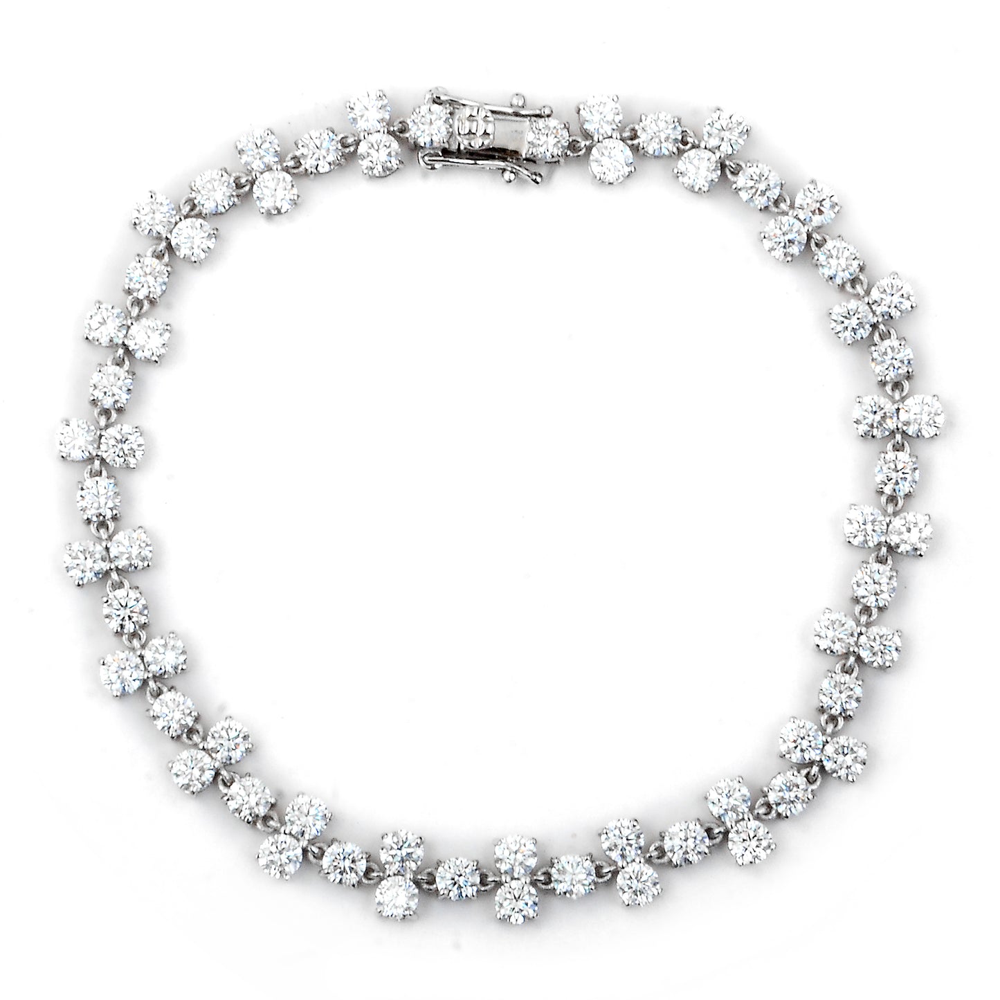 6.86 Carats Lab Grown Diamond 14K Gold Bracelet