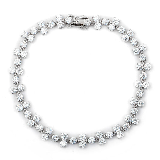 6.86 Carats Lab Grown Diamond 14K Gold Bracelet