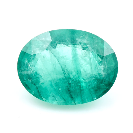 5.86 Natural Beryl Emerald Oval Mixed Cut Gemstone