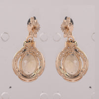 2.34 Ct Oval Tourmaline 9K Gold Earrings