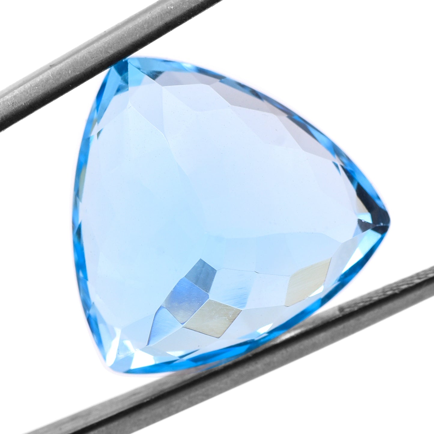 25.93 Natural Blue Topaz Triangular Mixed Cut Gemstone