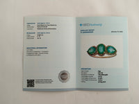 2.41 Ct Pear Mixed Cut, Oval Mixed Cut Natural Emerald 14K Gold Ring