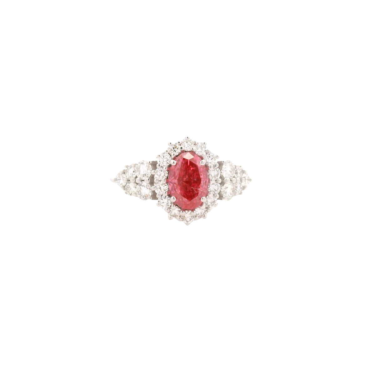 1.90 Carats Pink Lab Grown Diamond 14K Gold Ring