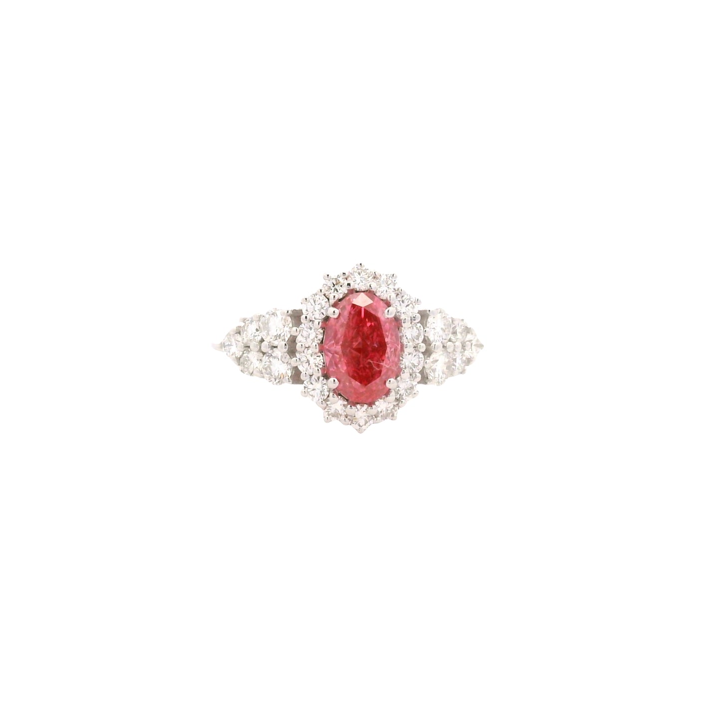 1.90 Carats Pink Lab Grown Diamond 14K Gold Ring