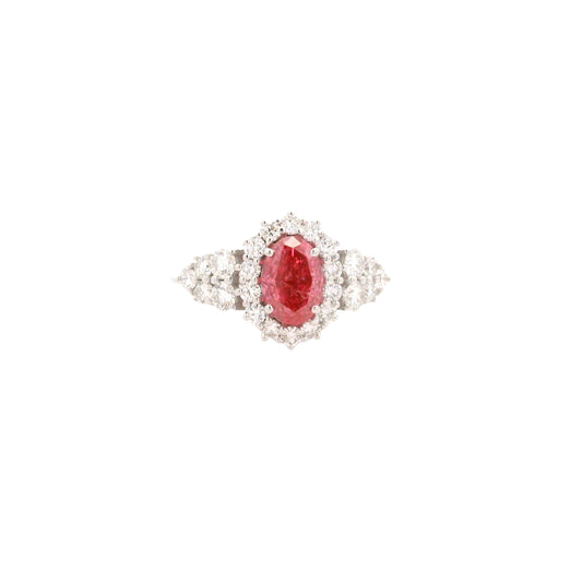 1.90 Carats Pink Lab Grown Diamond 14K Gold Ring