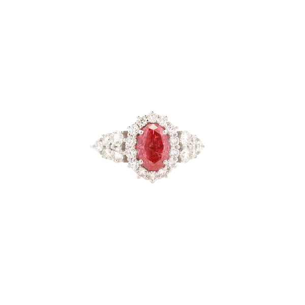 1.90 Carats Pink Lab Grown Diamond 14K Gold Ring
