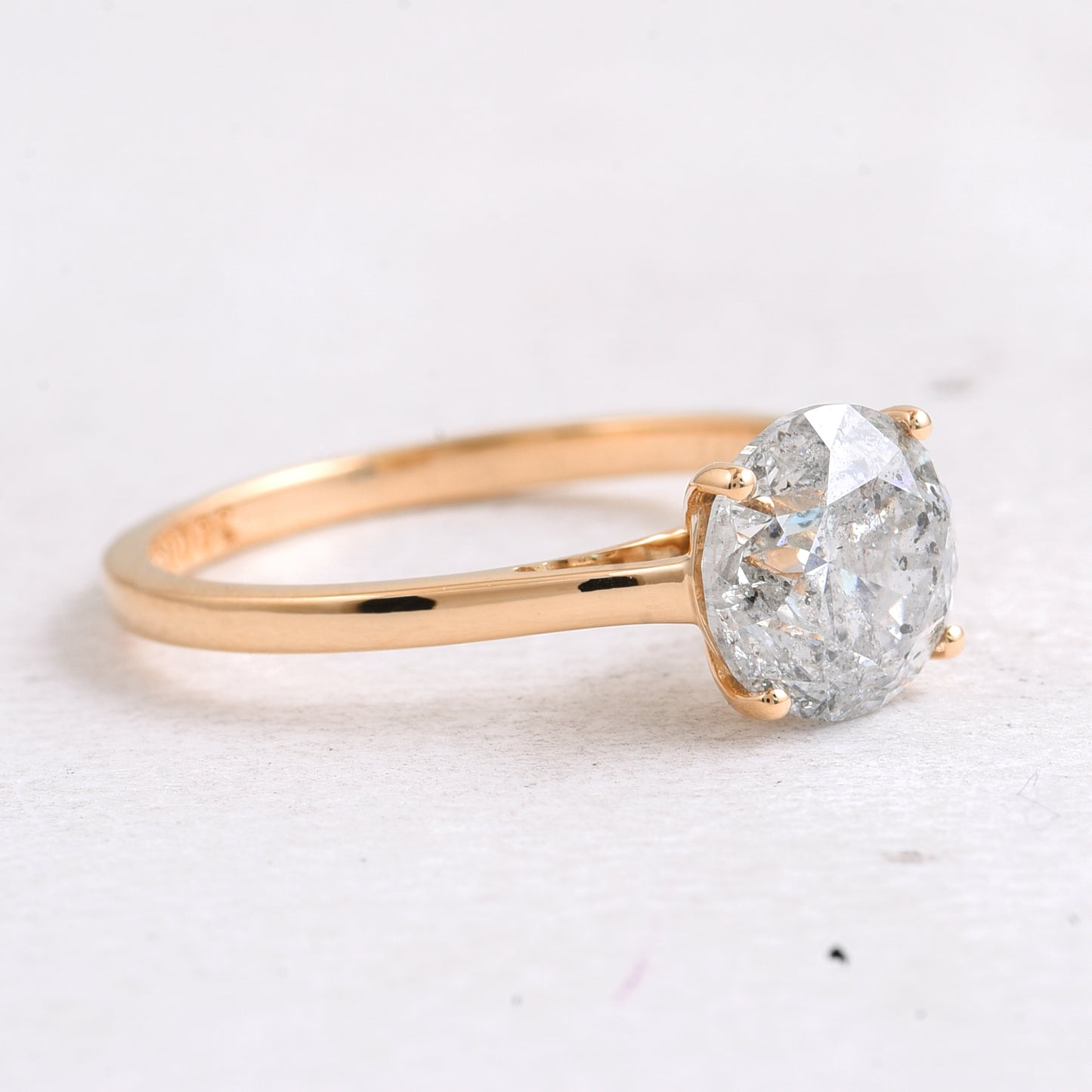 2.08 Ct Round Diamond 14K Gold Ring