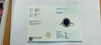 2.92 Ct Oval Mixed Cut Natural Sapphire 14K Gold Ring