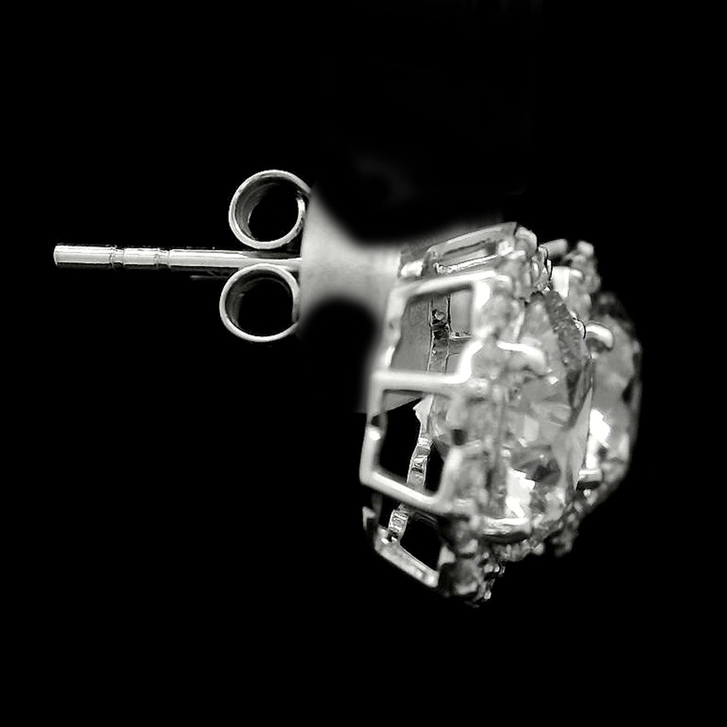4.58 Carats Lab Grown Diamond 14K Gold Earrings