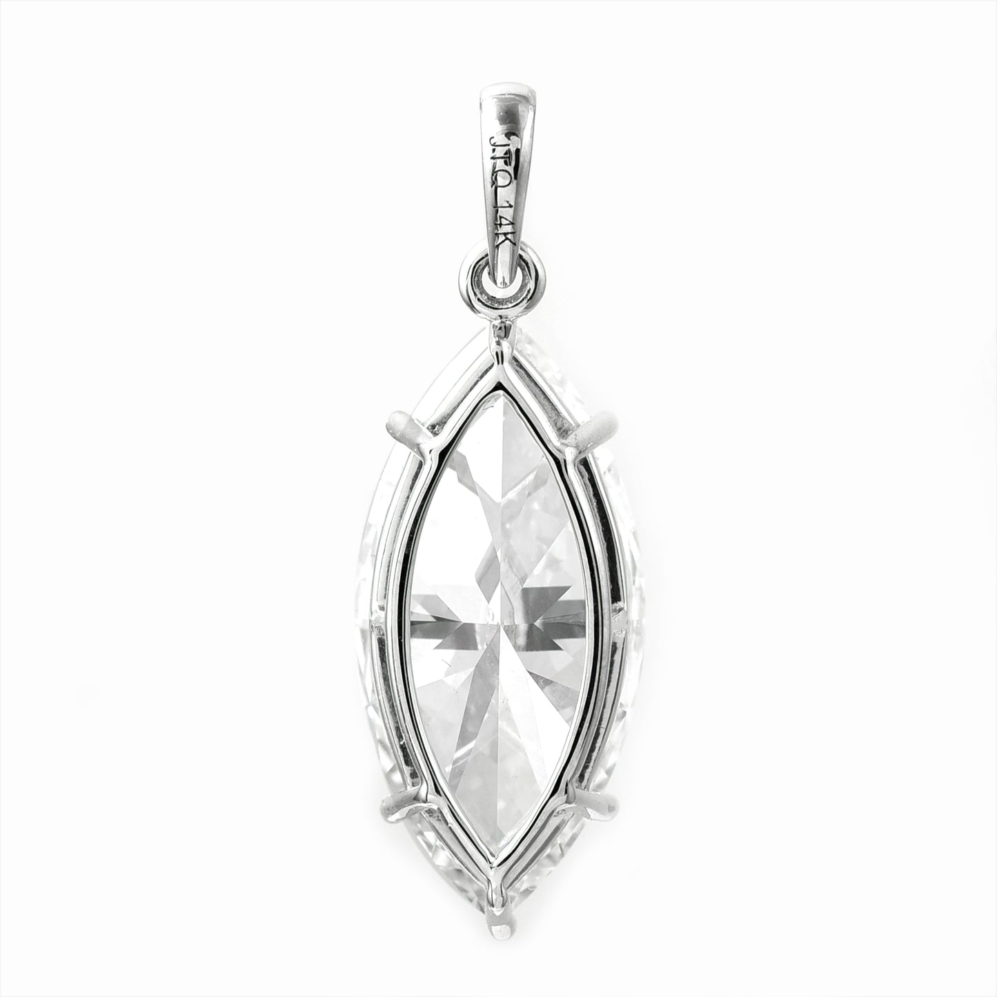 4.90 Ct Marquise Brilliant Lab Grown Diamond 14K Gold Pendant