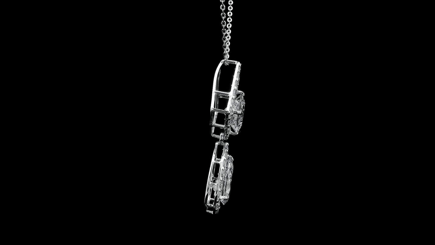 2.82 Carats Lab Grown Diamond 14K Gold Pendant