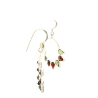 8.25 Ct Garnet, Peridot 925 Sterling Silver Earrings