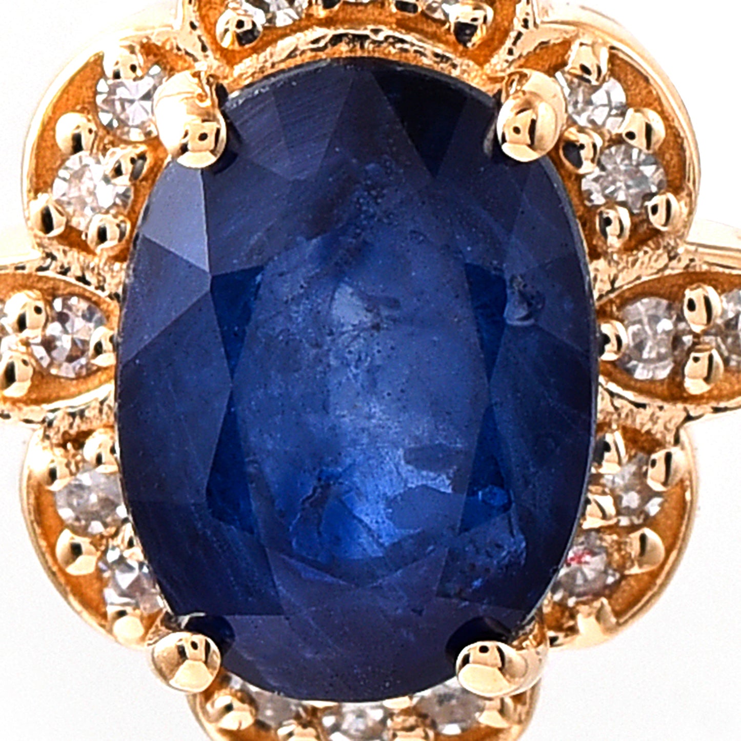 1.29 Ct Oval Mixed Cut Natural Sapphire 14K Gold Pendant