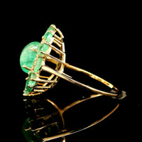 2.93 Ct Oval Emerald 14K Gold Ring