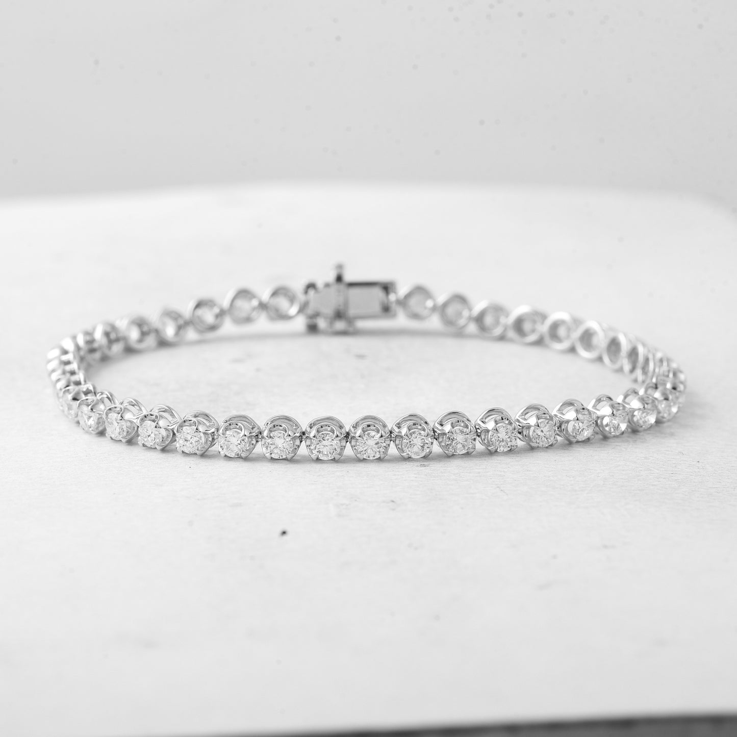 3.49 Ct Round Lab Grown Diamond 14K Gold Bracelet
