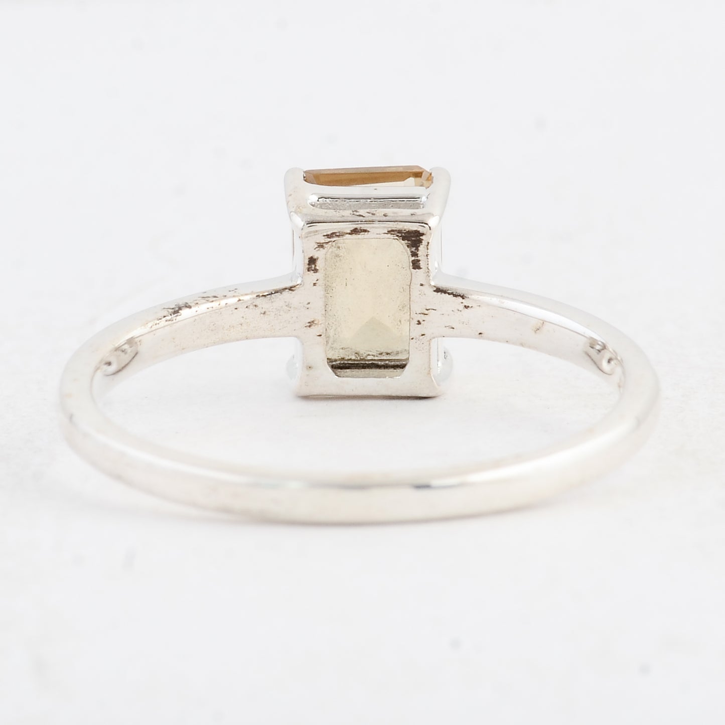0.94 Ct Octagon Citrine 925 Sterling Silver Ring