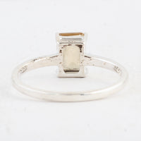 0.94 Ct Octagon Citrine 925 Sterling Silver Ring