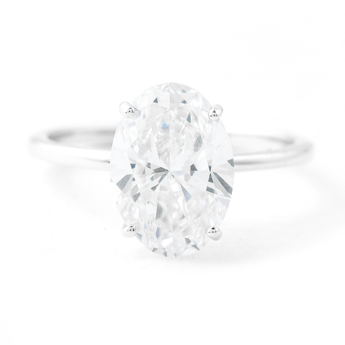 3.02 Carats Lab Grown Diamond 14K Gold Ring