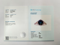 3.19 Ct Round Mixed Cut Natural Sapphire 14K Gold Ring