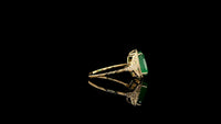 2.77 Ct Oval Natural Emerald 14K Gold Ring
