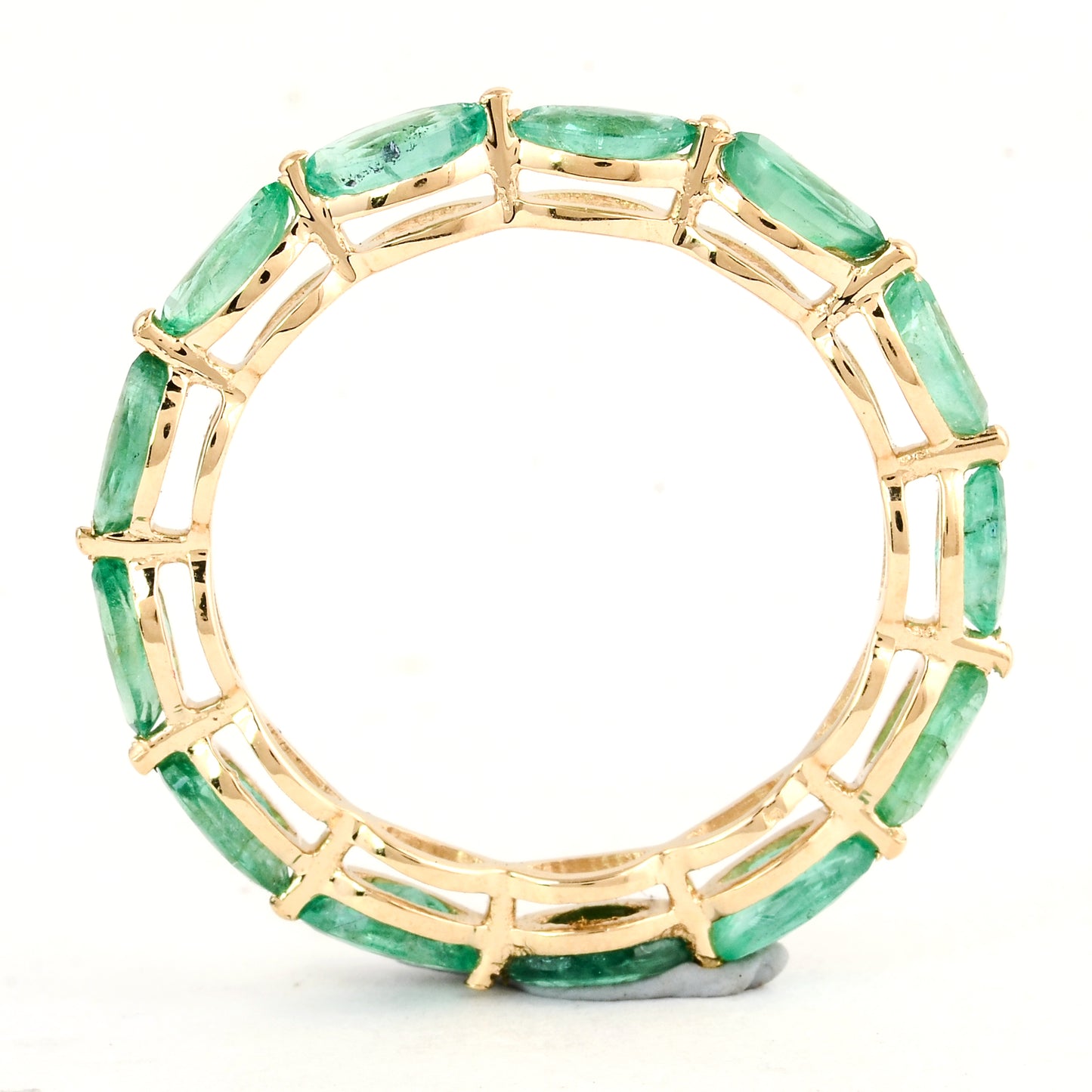 1.54 Ct Marquise Mixed Cut Natural Beryl Emerald 14K Gold Ring