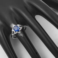 1.51 Ct Oval Mixed Cut Natural Sapphire 950 Platinum Ring