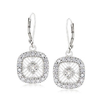 1.40 ct. Moissanite Round Sterling Silver Women Earrings