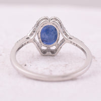 1.76 Ct Oval Mixed Cut Natural Sapphire 950 Platinum Ring