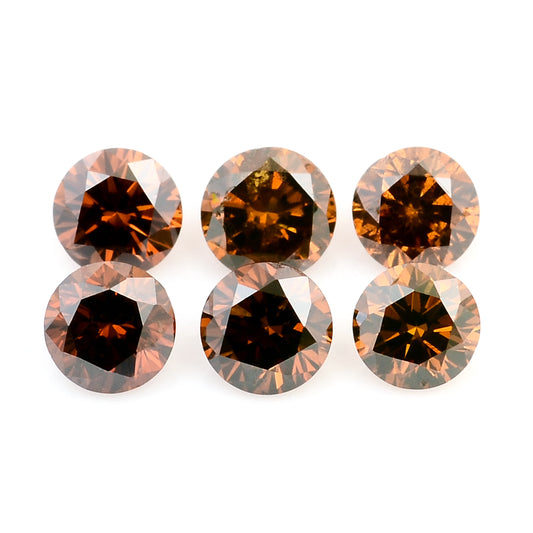 0.56 Red Diamond Round Loose Gemstone