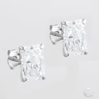4.02 Carats Lab Grown Diamond 14K Gold Earrings