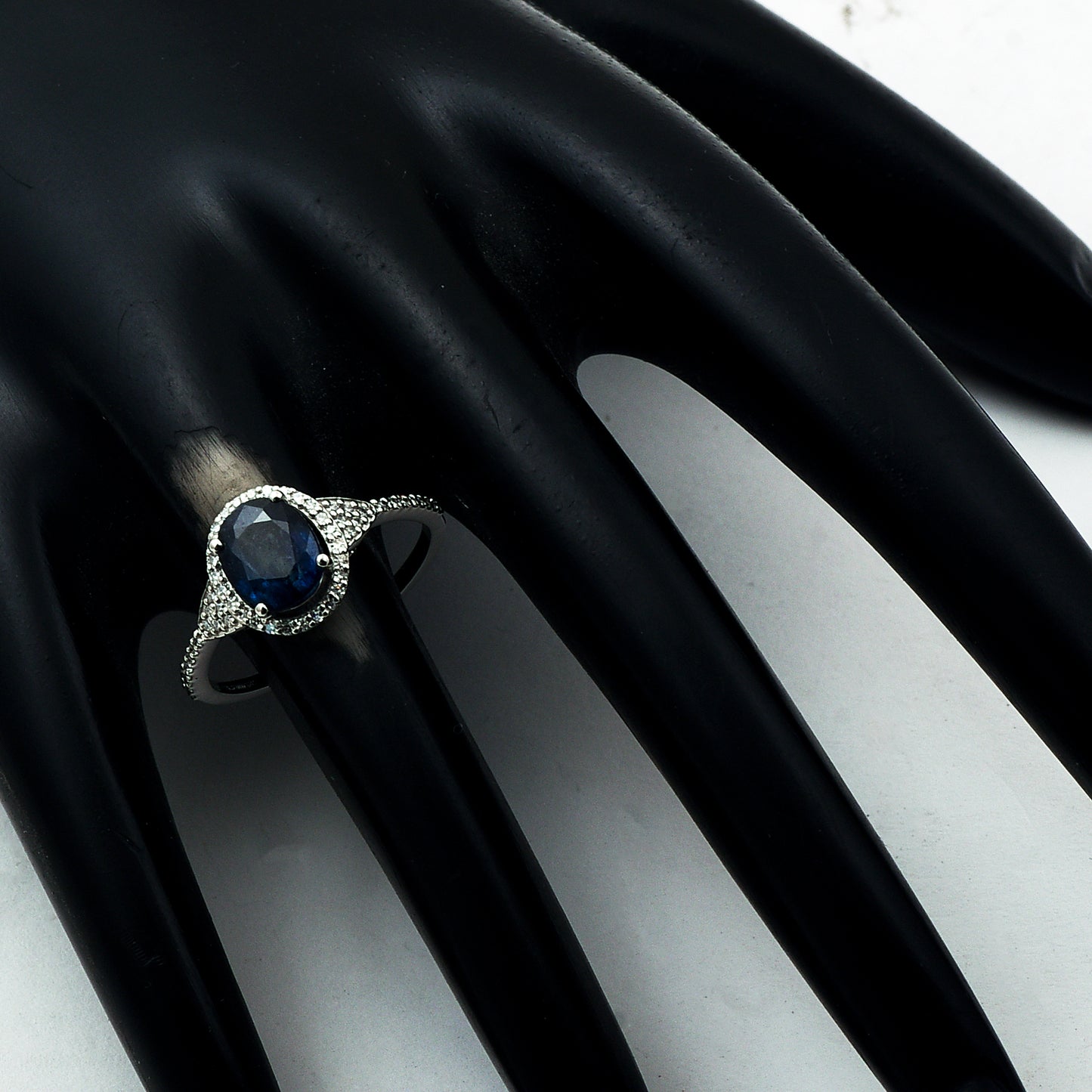 1.88 Ct Oval Mixed Cut Natural Sapphire 950 Platinum Ring