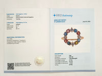 1.35 Ct Round Natural Multi-Coloured Sapphire 14K Gold Ring