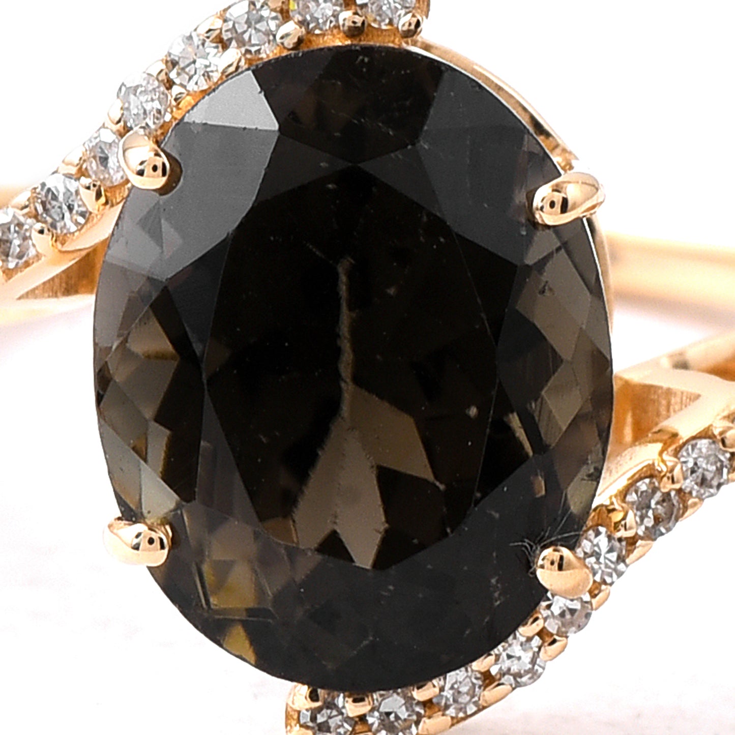 3.04 Ct Oval Mixed Cut Natural Tourmaline 14K Gold Ring