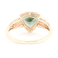 1.36 Ct Triangular Mixed Cut Natural Tourmaline 14K Gold Ring