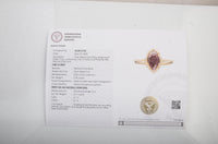 1.01 Ct Pear Mixed Cut Natural Corundum Ruby 14K Gold Ring