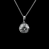 3.03 Carats Lab Grown Diamond 14K Gold Pendant