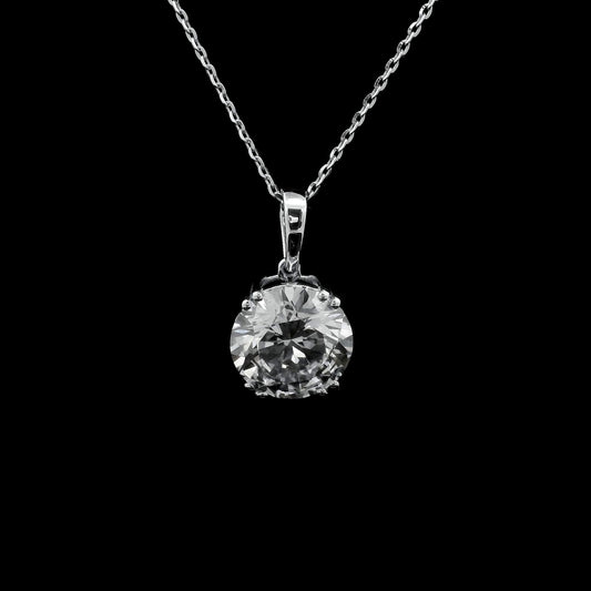 3.03 Carats Lab Grown Diamond 14K Gold Pendant