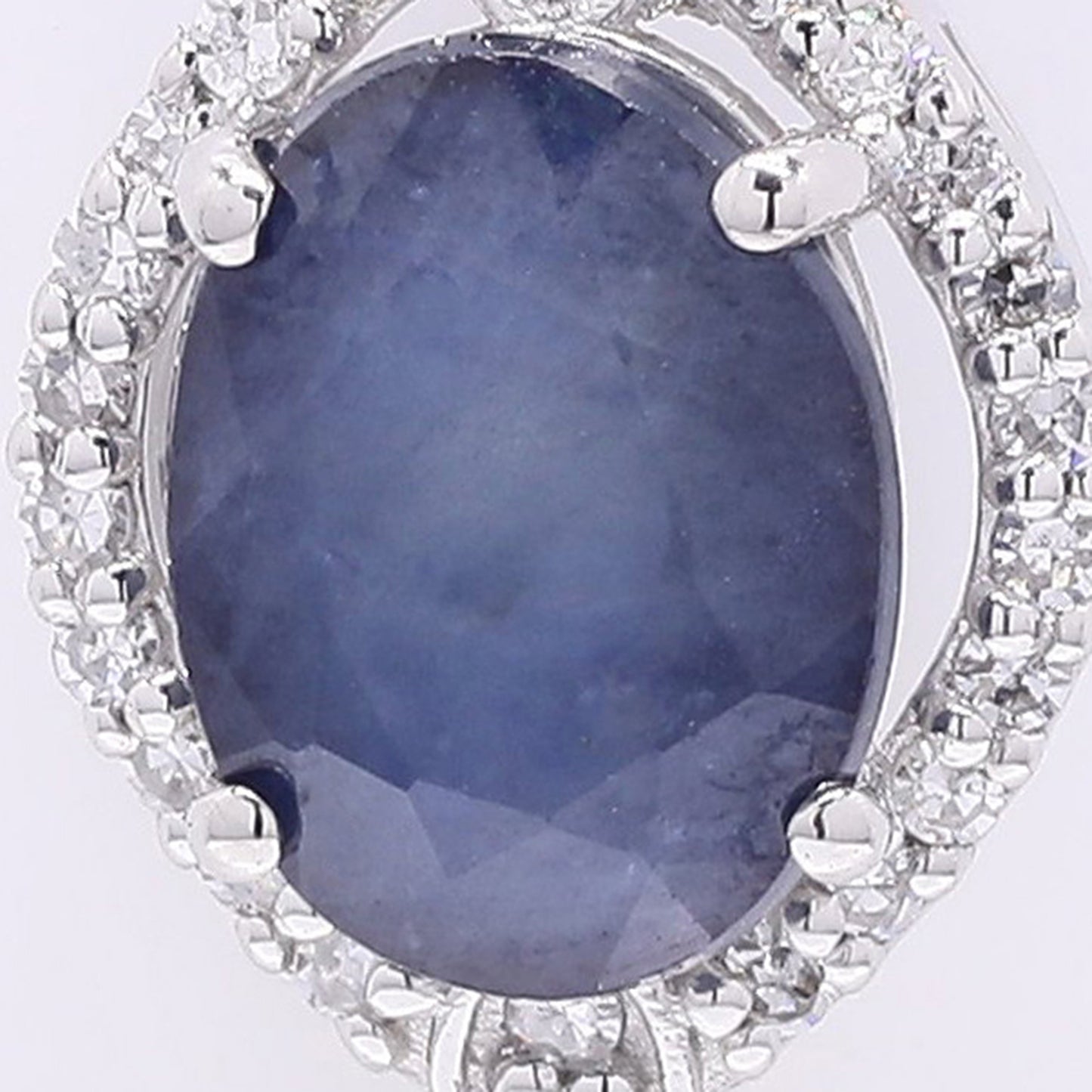 1.63 Ct Oval Mixed Cut Natural Sapphire 950 Platinum Pendant