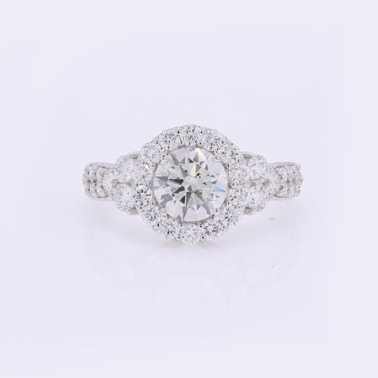 2.16 Carats Lab Grown Diamond 14K Gold Ring