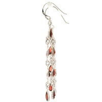 10.77 Ct Garnet 925 Sterling Silver Earrings