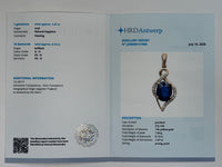 1.60 Ct Oval Natural Sapphire 14K Gold Pendant