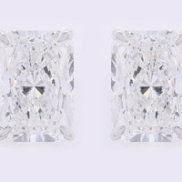 3.81 Carats Lab Grown Diamond 14K Gold Earrings
