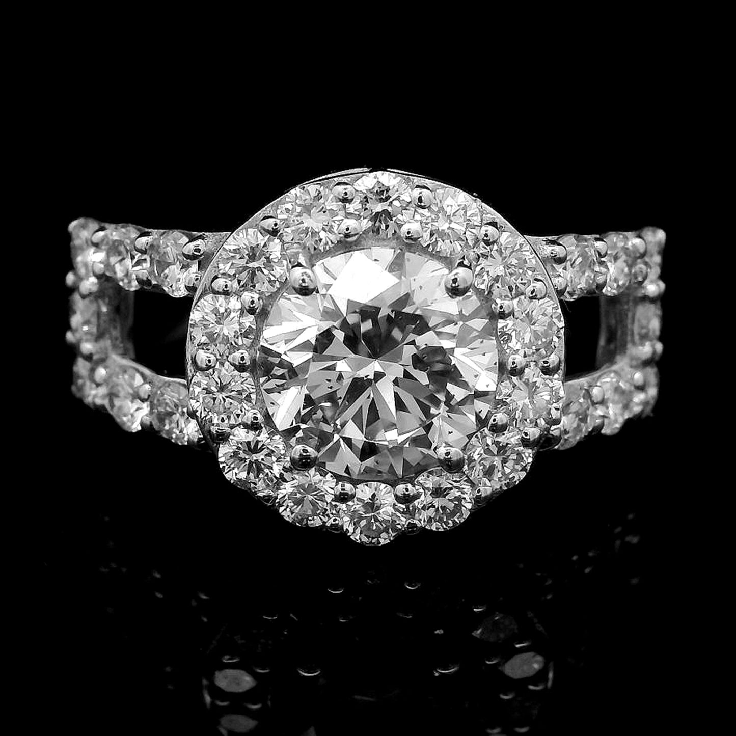 2.10 Carats Lab Grown Diamond 14K Gold Ring